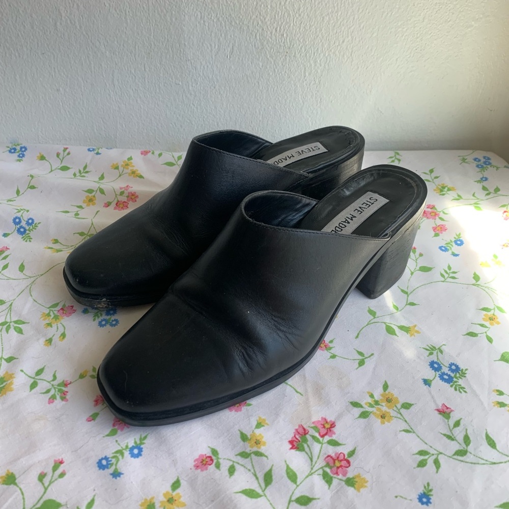 Vintage leather mules by Steve Madden